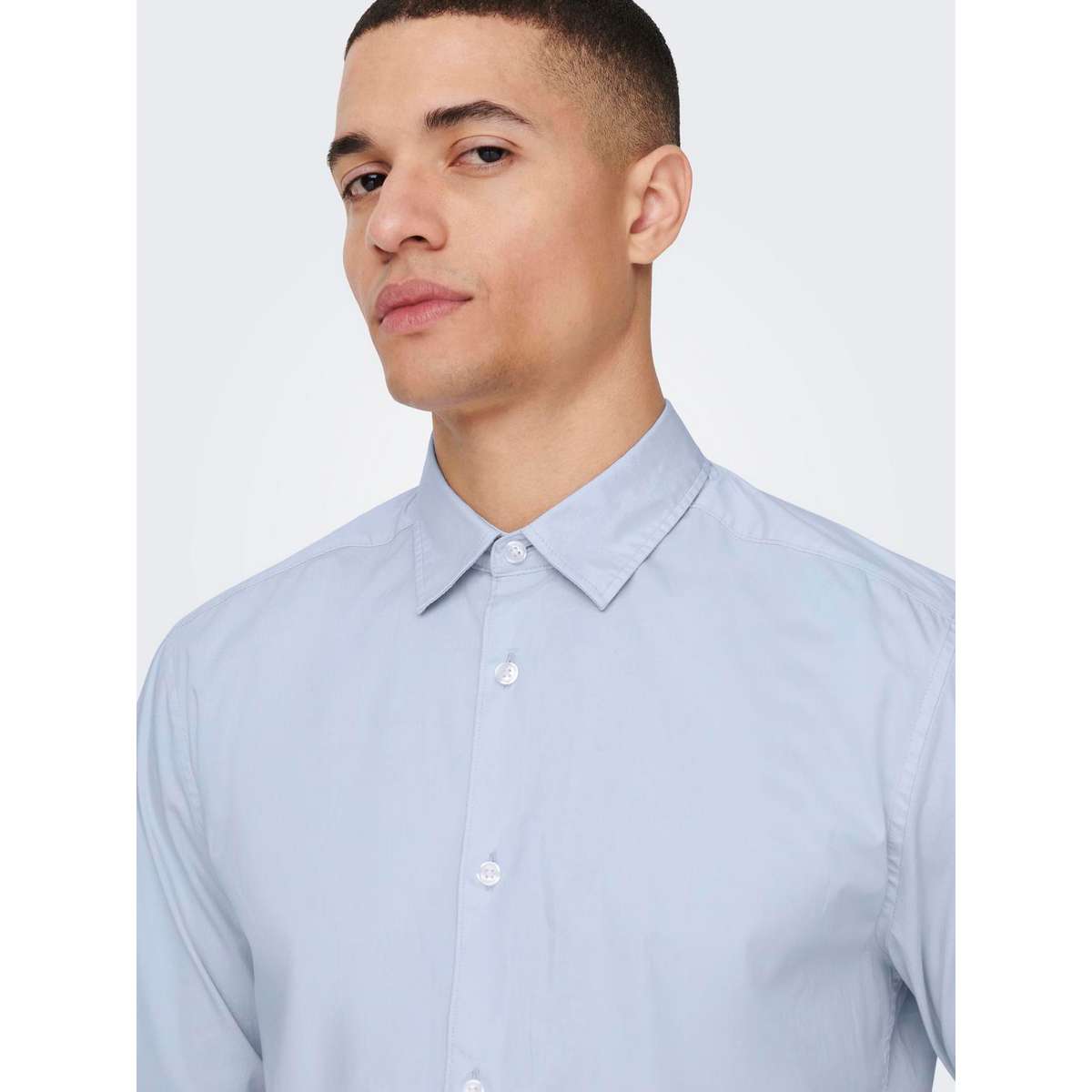 ONLY & SONS MEN΄S SLIM FIT COTTON SHIRT COLLAR SHIRT 22026000 CASHMERE BLUE